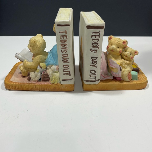 1993 Vtg Albert Price Teddy's Day Out Bookends (T42) - Picture 5 of 11